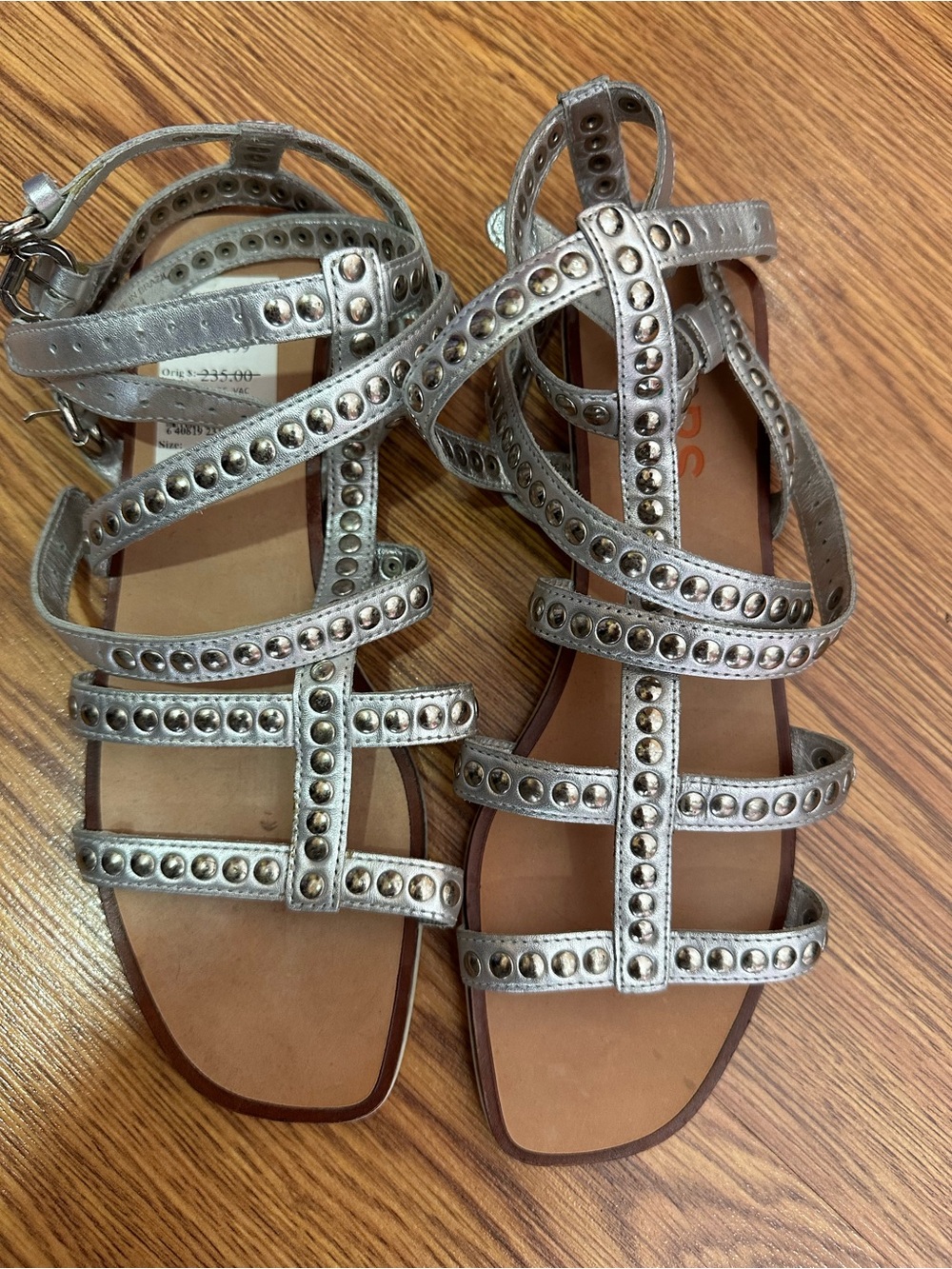 Michael Kors Silver Studded Strappy Sandals